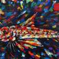 Oil, acrylic on canvas - 30:40 cm. Magic Expressionism by Georgi Kostadinov - gekos- fish